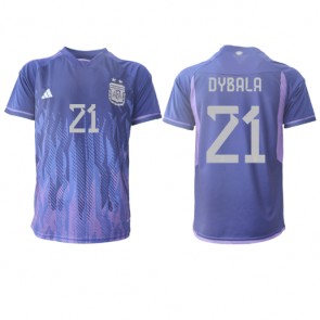 Lacne Muži Futbalové dres Argentína Paulo Dybala #21 MS 2022 Krátky Rukáv - Preč
